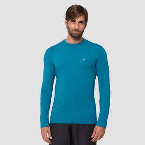 Heren FPU50+ Uvpro T-shirt met lange mouwen Ocean Blue Uv